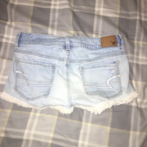 American Eagle jean shorts laced light blue 0 - Picture 4 of 6
